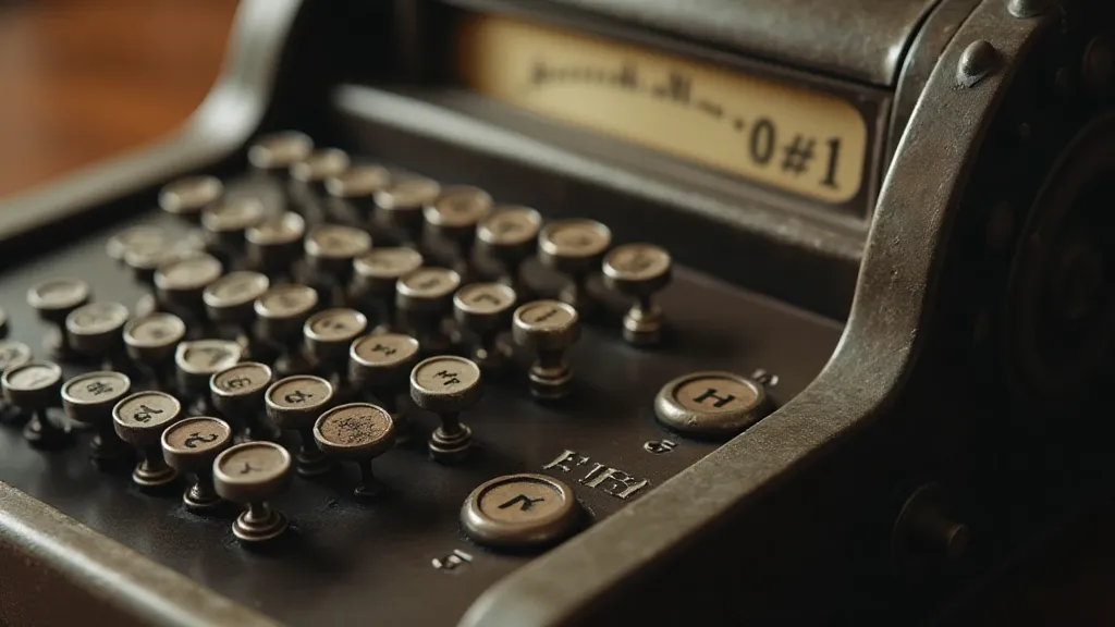 Brunsviga adding machine keyboard