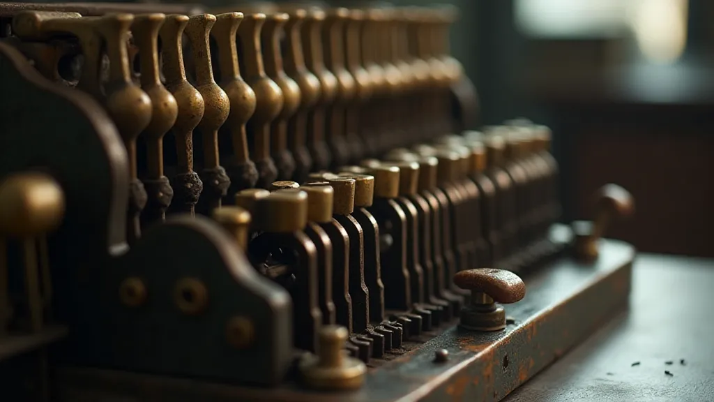 Antique Brunsviga adding machine with rust
