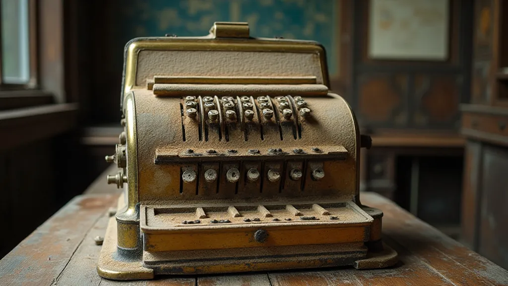Comptometer, partially cleaned