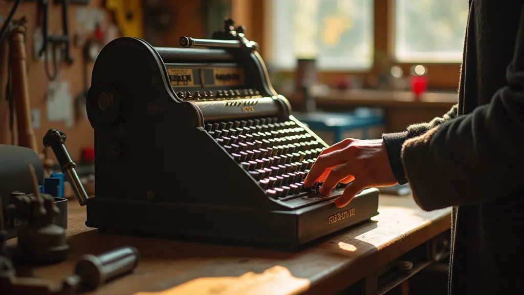 Restored vintage Friden adding machine