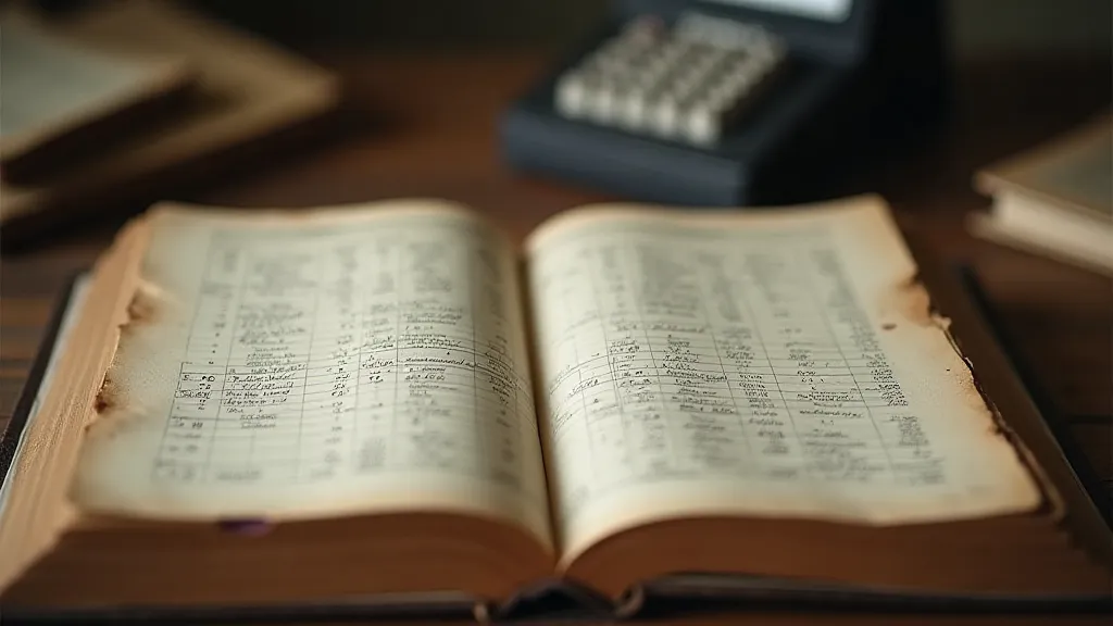 Antique ledger pages