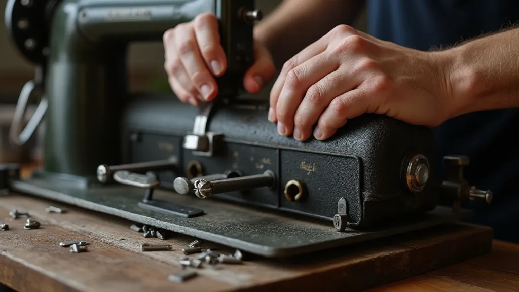 Hands operating a Marchant adding machine keys