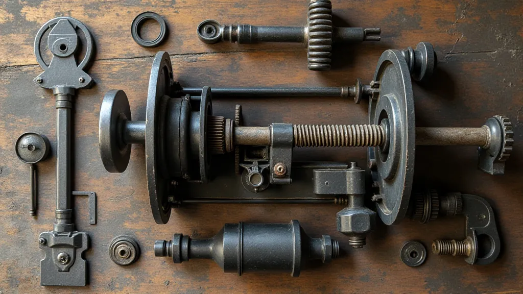 Dismantled Marchant adding machine parts