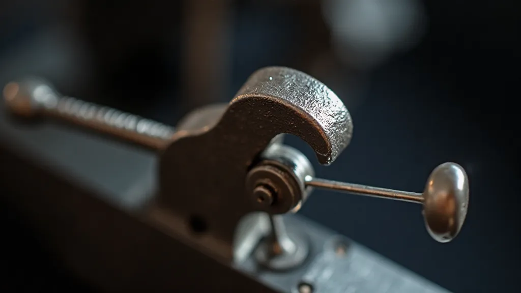 Detailed view of a pin lever