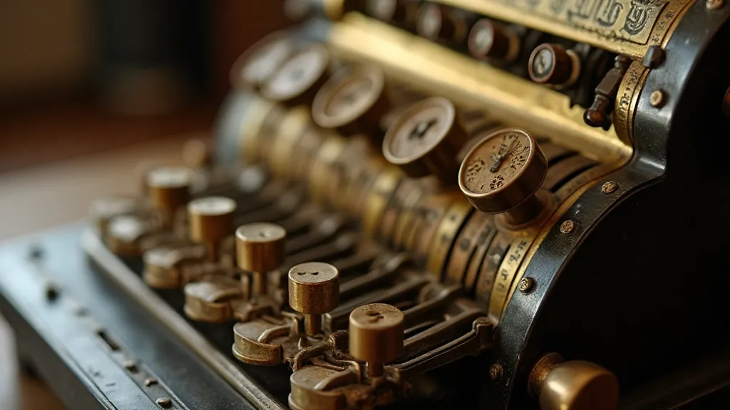 Restored vintage adding machine.