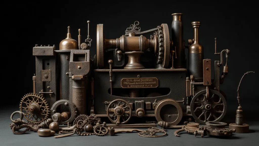 Collection of Salvaged Adding Machine Parts